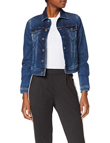 Pepe Jeans Core Jacket Pl400654 Chaqueta Vaquera, (Gymdigo Medium Used Denim Gt1), X-Large para Mujer