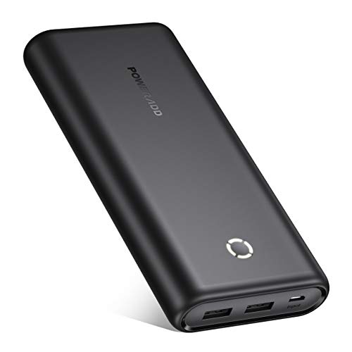 POWERADD EnergyCell Batería Externa Power Bank 20000mAh Cargador Móvil Portátil con 2 Salida USB para iPhone 11, iPad, AirPods, Samsung, Huawei, Xiaomi Redmi Note 7 y más-Negro