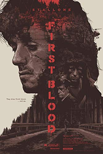 Rambo 36 - Cartel de la película de cine - La reproducción de la más alta calidad, el regalo perfecto - A0 Lienzo (40/30 inch) - (102/76 cm) - Estirado, listo para colgar