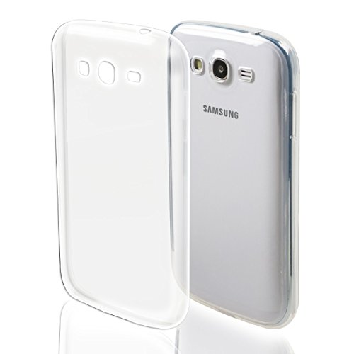 REY Funda Carcasa Gel Transparente para Samsung Galaxy Grand Neo/Grand Neo Plus Ultra Fina 0,33mm, Silicona TPU de Alta Resistencia y Flexibilidad