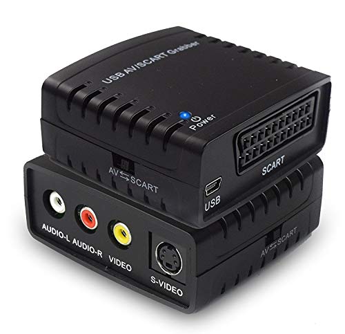 Rybozen Convertidor de captura de vídeo USB, Scart VHS a DVD Digital Grabber Grabador , Capturadora Digitalizadora de vídeo para Mac Windows