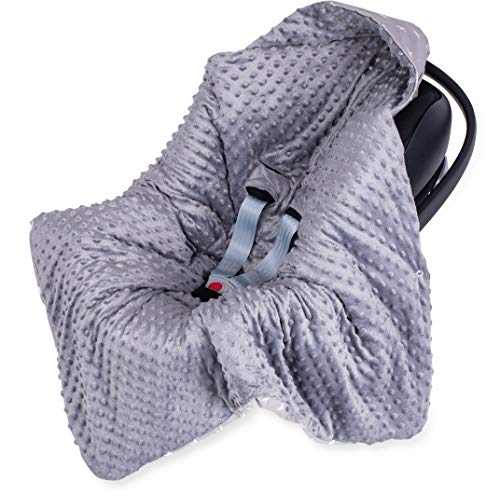 Saco para Capazo invierno, arrullo Bebe - Saco Carro bebé, sacos universal para capazo Cochecito, Manta de Minky gris con estrellas Saco para Capazo invierno, arrullo Bebe - Saco Carro bebé, sacos universal para capazo Cochecito, Manta de Minky gris con estrellas