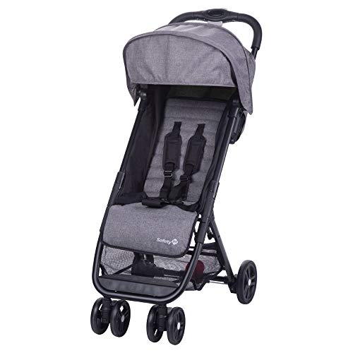 Safety 1st Teeny Cochecito ligero y compacto, Pesa solo 5,6 kg, Reclinable y Plegable con una sola mano, Silla de Paseo de viaje con bolsa de viaje includida, color Black Chic