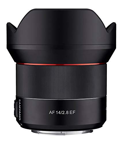 Samyang SA7051 - Objetivo de focal fija con auto focus para cámaras digitales AF 14mm F2.8 CANON EF., color negro Samyang SA7051 - Objetivo de focal fija con auto focus para cámaras digitales AF 14mm F2.8 CANON EF., color negro