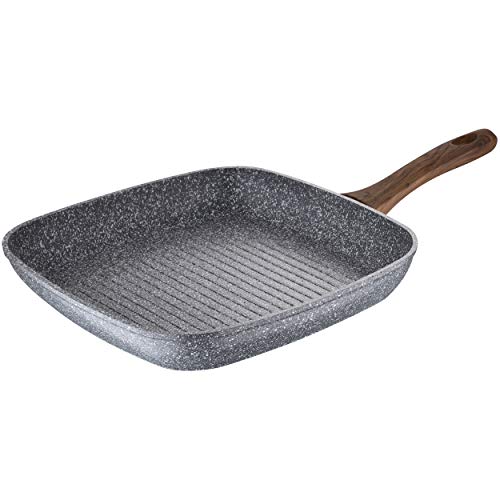 San Ignacio Q3244 Sartén asador 28x28cm Aluminio Forjado, Apta para inducción, Colección Daimiel de la Marca