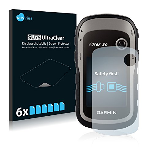 savvies Protector Pantalla Compatible con Garmin eTrex 30 (6 Unidades) Pelicula Ultra Transparente