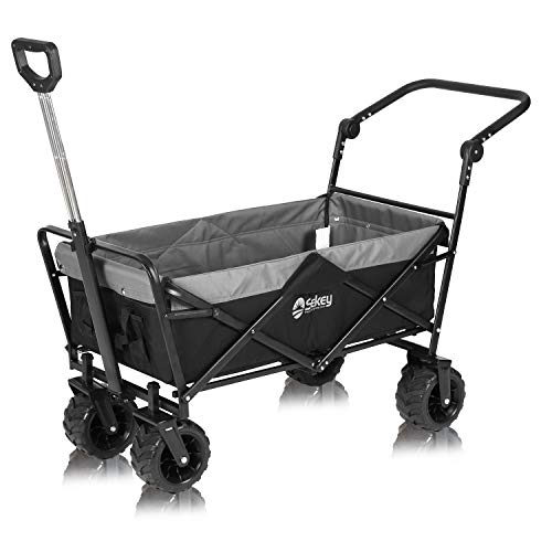 Sekey Carrito Plegable, Carrito para Exteriores, para la Playa, para Exteriores, para el jardín, para Transporte, para Cualquier Terreno, Negro Sekey Carrito Plegable, Carrito para Exteriores, para la Playa, para Exteriores, para el jardín, para Transporte, para Cualquier Terreno, Negro