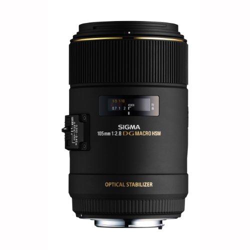 Sigma EX 2.8/105 DG Macro C/AF OS HSM - Teleobjetivo para Canon, Color Negro