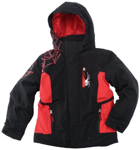 SPYDER Challenger - Cazadora de esquí para niño Negro Negro/Rojo Talla:8 años SPYDER Challenger - Cazadora de esquí para niño Negro Negro/Rojo Talla:8 años