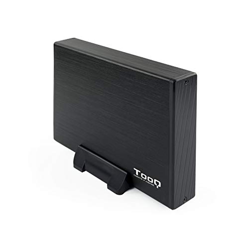 TooQ TQE-3527B - Carcasa para discos duros HDD de 3.5", (SATA I/II/III, USB 3.0), aluminio, indicador LED, Color Negro