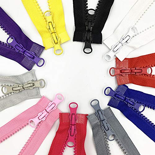 10 piezas 5# 31.5 pulgadas separador de dos vías chamarra con cremallera para costura chaqueta abrigo plástico moldeado grande cremalleras de resina Bulk 10 colores, 90 cm 10 piezas 5# 31.5 pulgadas separador de dos vías chamarra con cremallera para costura chaqueta abrigo plástico moldeado grande cremalleras de resina Bulk 10 colores, 90 cm