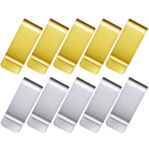 10 Piezas De Metal Delgado Clip De Dinero Hombres Clip De Dinero Billetera para Bill Clips Tarjetas Titular De Efectivo Importante Documento Pluma Fija Mejor Regalo (Plata y Oro) 10 Piezas De Metal Delgado Clip De Dinero Hombres Clip De Dinero Billetera para Bill Clips Tarjetas Titular De Efectivo Importante Documento Pluma Fija Mejor Regalo (Plata y Oro)