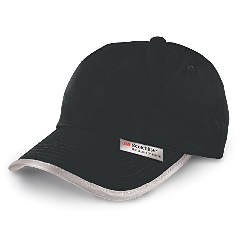 10 x Pro Gorra Fluorescente / Reflectantes - Alta Visibilidad - 3M Scotchlite Tech - Talla: Unica ( Hi-Vis Cap ) (Negro)