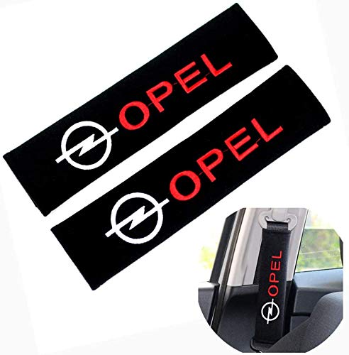 2 Piezas Almohadillas Para Cinturón de Seguridad Coche Bordado Con Marca de Logo Protectores de Coche Hombro para Opel OPC Astra G H J Corsa D Insignia Mokka Zafira Coche Estilo Interior Accesorios