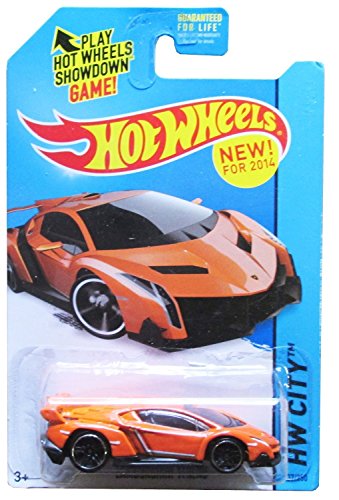 2014 Hot Wheels Hw City Lamborghini Veneno - Orange [Ships in a Box!] by Hot Wheels