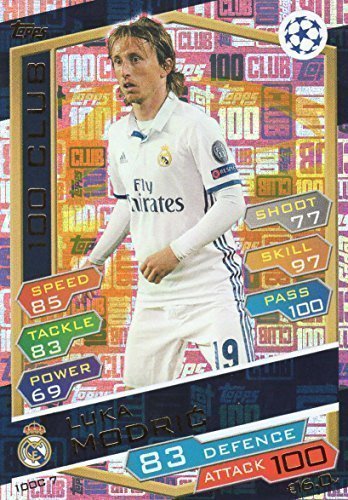 2016/17 PARTIDO ATTAX LIGA DE CAMPEONES 100 DEL CLUB LUKA MODRIC REAL MADRID HUNDRED DEL CLUB