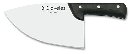 3 Claveles Hachuela Chuletero, Acero Inoxidable, Multicolor, 20.3 cm