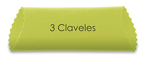 3 Claveles Pelador ajos de 13 cm, Silicona, Verde, 11x2.5x2 cm