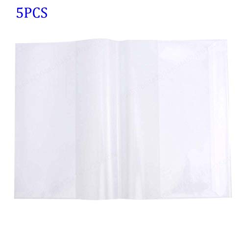 5Pcs Impermeable Cubierta de Libro Transparente Cubierta de Libro de Texto Plástico Libro Protector de película Cubiertas para portátiles