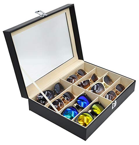8 Girds Caja del Almacenamiento de Gafas 33.5 x 24.5 x 8.5cm Estuche de Organizadora de Gafas de Sol para Exhibición y Coleccion 8 Girds Caja del Almacenamiento de Gafas 33.5 x 24.5 x 8.5cm Estuche de Organizadora de Gafas de Sol para Exhibición y Coleccion