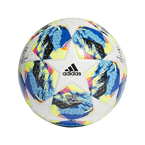 adidas Finale Top Training Ball Balón de Fútbol, Hombres, Multicolor (White/Bright Cyan/Solar Yellow/Shock Pink), 5