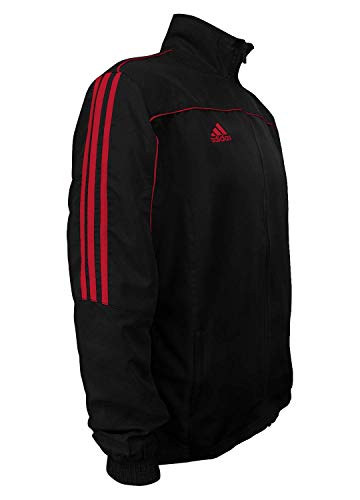 adidas Martial Arts - Chándal de manga larga (100% poliéster), diseño de 3 rayas - Negro - X-Large