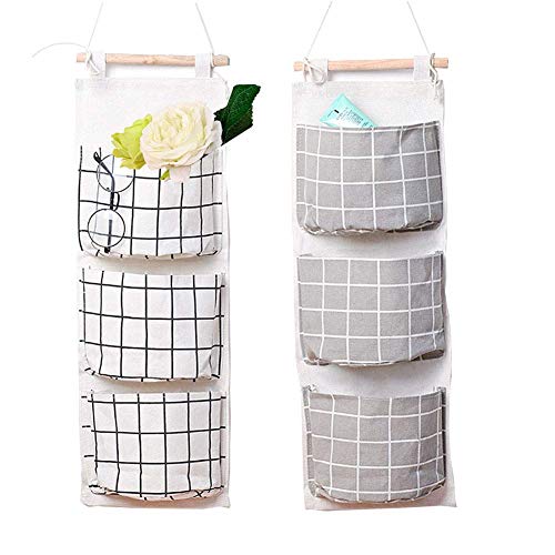 Afufu 2 Piezas Bolsa de Almacenamiento para colgar con 3 bolsillos, Impermeable Pared Bolsa Colgante Puerta Organizadores, Adecuado para la Cocina, el Baño, la Oficina. (Gris+Blanco) Afufu 2 Piezas Bolsa de Almacenamiento para colgar con 3 bolsillos, Impermeable Pared Bolsa Colgante Puerta Organizadores, Adecuado para la Cocina, el Baño, la Oficina. (Gris+Blanco)