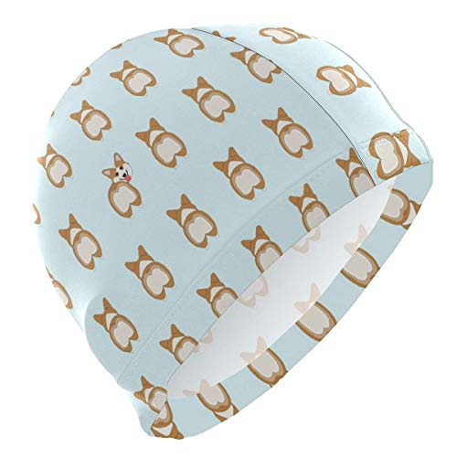 Agoyls Gorro de Baño/Gorro de Natacion,Corgi Butt Adult Swimming Cap 3D Ergonomic Swim Hat Reduce Resistance Bathing Cap for Men Women Agoyls Gorro de Baño/Gorro de Natacion,Corgi Butt Adult Swimming Cap 3D Ergonomic Swim Hat Reduce Resistance Bathing Cap for Men Women