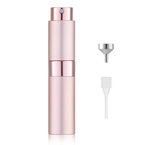Aluminio Atomizador de Perfume (8ML) Recargable - para Mujer & Hombre | Frasco Perfume Vacios | Vaporizador Perfume Portatil para Viaje - Con Mini Embudo y Pipeta (Rosa Mate) Aluminio Atomizador de Perfume (8ML) Recargable - para Mujer & Hombre | Frasco Perfume Vacios | Vaporizador Perfume Portatil para Viaje - Con Mini Embudo y Pipeta (Rosa Mate)