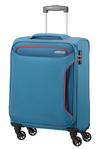 American Tourister Holiday Heat - Spinner Equipaje de Mano, 55 cm, 38 l, Azul (Denim Blue)