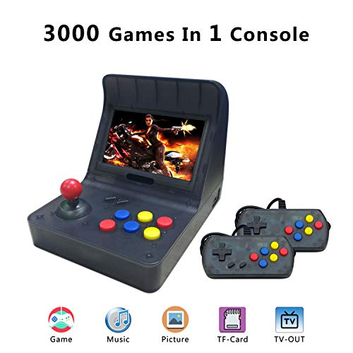 Anbernic Consolas de Juegos Portátil , Consola de Juegos Retro Game Console 4.3 Pulgadas 3000 Juegos TV-Output Videojuegos Portátil - Transparent Negro