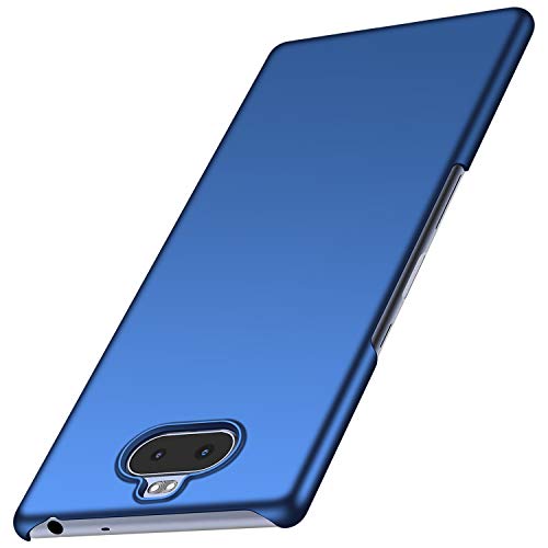 anccer Funda Sony Xperia 10, Ultra Slim Anti-Rasguño y Resistente Huellas Dactilares Totalmente Protectora Caso de Duro Cover Case para Sony Xperia 10 (Azul Liso)