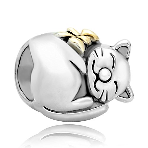 Animal de gato Pugster 925 colgantes plata venta nuevo barato compatible con joyas Pandora Pulsera Chamilia de regalos