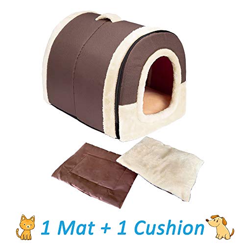 ANPI 2 en 1 Casa y Sofá para Mascotas, Lavable a Máquina Casa Nido Cueva Cama de Perro Gato Puppy Conejo Mascota Antideslizante Plegable Suave Calentar con Cojín Extraíble, 3 Tamaños ANPI 2 en 1 Casa y Sofá para Mascotas, Lavable a Máquina Casa Nido Cueva Cama de Perro Gato Puppy Conejo Mascota Antideslizante Plegable Suave Calentar con Cojín Extraíble, 3 Tamaños