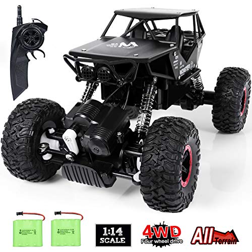 ANTAPRCIS 4WD RC Coche, 1:14 Off-Road Coche Teledirigido, 2.4GHz con 2 Baterías Recargables, Rregalo para Niños