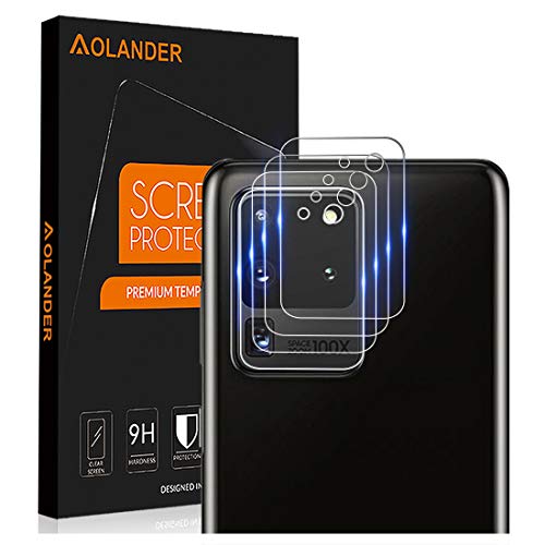 AOLANDER para Samsung Galaxy S20 Ultra Protector de Lente de cámara Cristal Vidrio Templado Protector de Pantalla, 9H Dureza [Anti Arañazos] Protector [4 Pack]