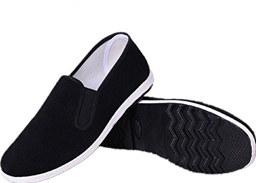 APIKA Zapatos Tradicionales Viejos Chinos de Pekín Kung Fu Tai Chi Zapatos Suela de Goma Unisexo Negro (265mm 43) APIKA Zapatos Tradicionales Viejos Chinos de Pekín Kung Fu Tai Chi Zapatos Suela de Goma Unisexo Negro (265mm 43)