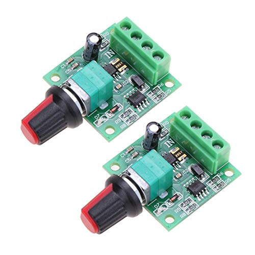 ARCELI 2Pcs 1.8v 3v 5v 6v 7.2v 12v 2A 30W Baja tensión DC Motor Velocidad Controlador PWM 1803BK 1803B Interruptor de Controlador Ajustable ARCELI 2Pcs 1.8v 3v 5v 6v 7.2v 12v 2A 30W Baja tensión DC Motor Velocidad Controlador PWM 1803BK 1803B Interruptor de Controlador Ajustable