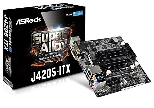 ASRock J4205-ITX - Placa base Mini-ITX con CPU integrada (Procesador J4205  integrado, 2x DDR3 SO-DIMM, Máx. 16GB, D-Sub+HDMI+DVI-D, 4x SATA3, 1x PCIe 2.0 x1, 1x M.2, 4x USB 3.1)