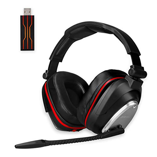 Auricularesn Gaming inalámbricos Gaming con Bass 7.1 Surround y Orejeras de Metal Auriculares con microfono para PS4, Nintendo Switch,PC