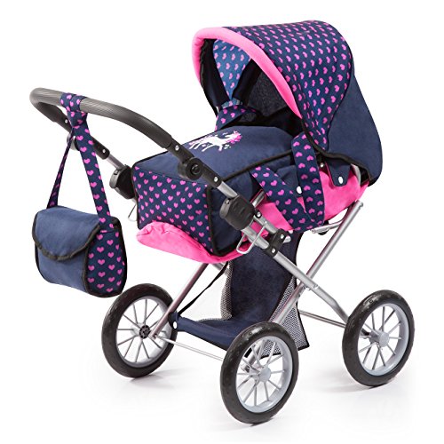 Bayer Design 13654AA Cochecito de muñecas City Star, Unicornio, Azul, Rosa