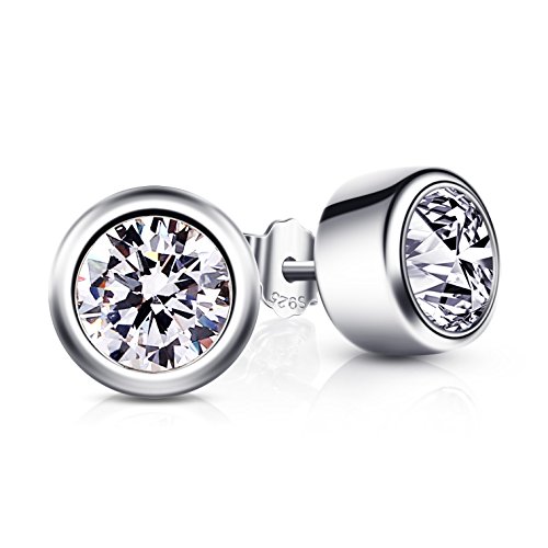 B.Catcher Pendientes Mujer 925 Plata de Ley ''Simple Amor'' con Para Regalo Originales