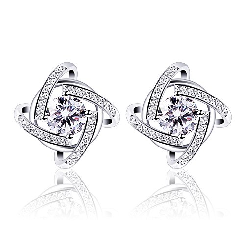 B.Catcher Pendientes Mujer Plata de Ley 925 ''Con todo mi amor''con Para Regalo San Valentín Originales