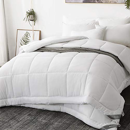 Bedsure Edredón Nórdico Relleno Cama 150/160 Doble - 240x220 cm Blanco, 150gr+300gr de Fibra Suave y Antiácaro, Reversible y Moderno para 4 Estaciones Bedsure Edredón Nórdico Relleno Cama 150/160 Doble - 240x220 cm Blanco, 150gr+300gr de Fibra Suave y Antiácaro, Reversible y Moderno para 4 Estaciones