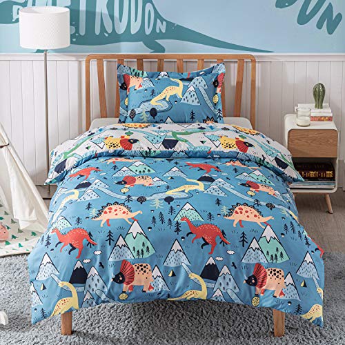 Bedsure Funda Nordica Infantil Cama 90 Niño - Juego de Funda Edredón Juvenil 140x200 de Microfibra Transpirable y Suave, con Patrón Reversible de Dinosaurio, Azul Bedsure Funda Nordica Infantil Cama 90 Niño - Juego de Funda Edredón Juvenil 140x200 de Microfibra Transpirable y Suave, con Patrón Reversible de Dinosaurio, Azul