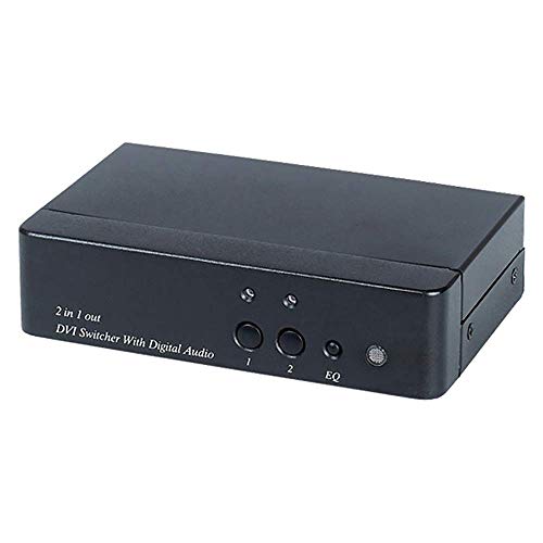 BeMatik - Conmutador DVI y audio digital de 2 puertos DS02D