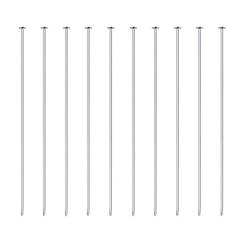 BENECREAT 20 PCS Alfiler de 925 Plata Esterlina Pin de Cabeza Plana para Manualidad de Joyería DIY Hacer Aretes Pulseras Collares Cadenas 40x0.5mm BENECREAT 20 PCS Alfiler de 925 Plata Esterlina Pin de Cabeza Plana para Manualidad de Joyería DIY Hacer Aretes Pulseras Collares Cadenas 40x0.5mm
