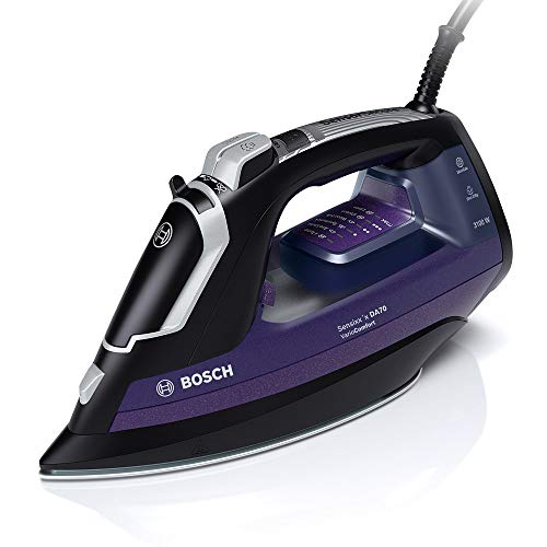 Bosch TDA753122V Plancha de Vapor, VarioComfort, Supervapor 220 g, Triple Tecnología Antical, 3100 W, 0.35 litros, Negro y Violeta