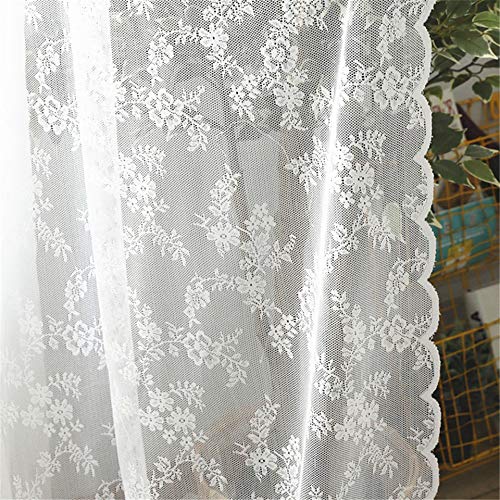 Bumpy Road Cortinas Transparentes de Encaje Blanco Europeo para Sala de Estar Dormitorio Ventana Cortinas de Tul Cortinas decoración del hogar