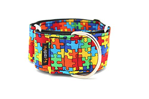 candyPet Collar Martingale para Perros - Modelo Puzzle, S